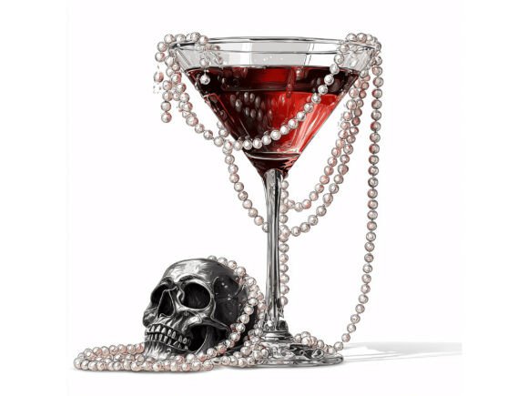 8 JPG Gothic Cocktail Skull Set