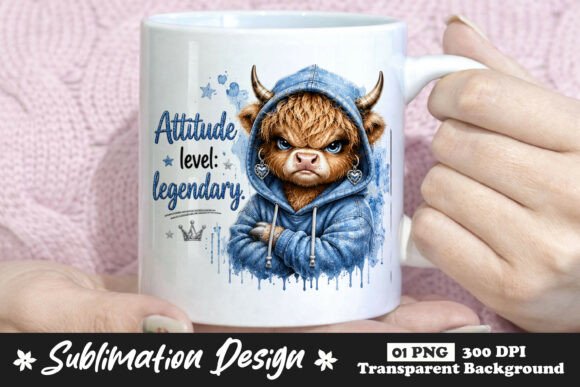 Attitude Level Legendary Highland Cow