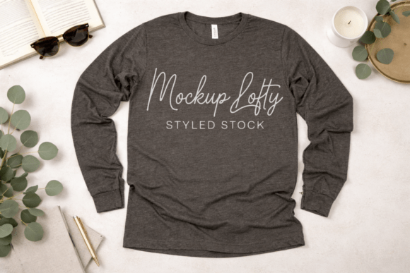 Bella Canvas 3501 Long Sleeve Mockup