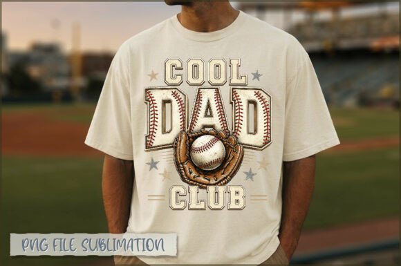 Cool Dad Club PNG & Retro Baseball PNG