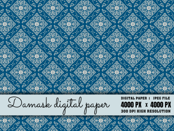 Damask Digital Paper & Pattern