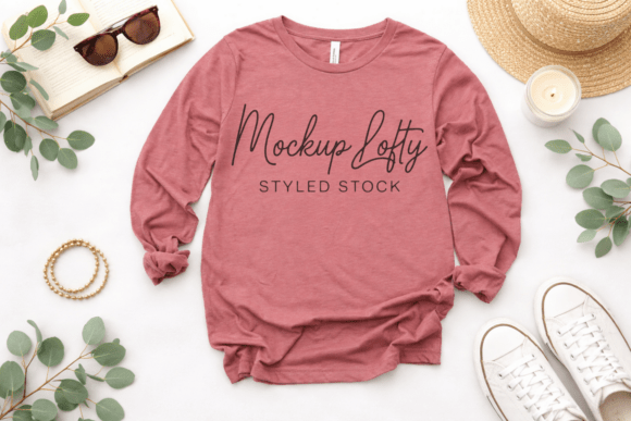 Elevate Your Brand Presence with the Bella Canvas 3501 Heather Mauve Mockup