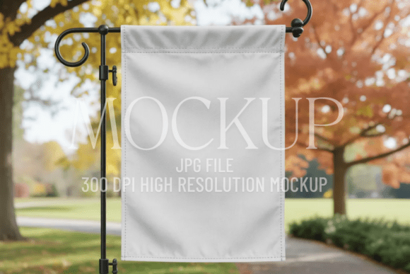 Fall Garden Flag Sublimation Mockup