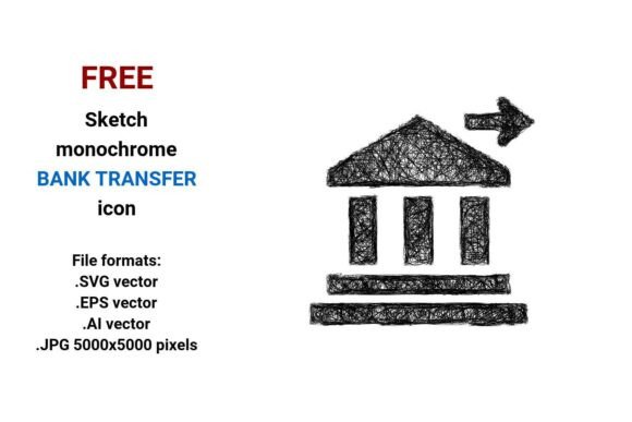 Free Sketch Bank Transfer Icon