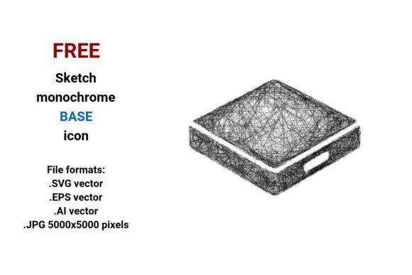 FREE Sketch Base Icon: Scalable, Artistic & Ready to Use