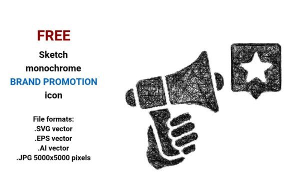 FREE Sketch Brand Promotion Icon: A Versatile, Scalable Resource for Modern Branding