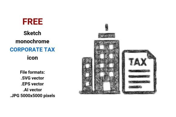 FREE Sketch Corporate Tax Icon