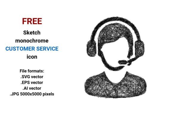 FREE Sketch Customer Service Icon: A Strategic Asset for Clarity, Consistency, and Connection