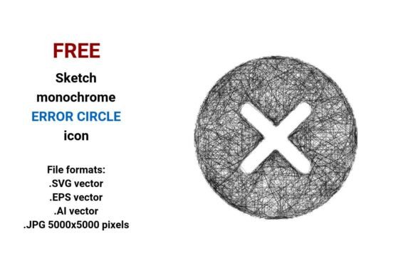 FREE Sketch Error Circle Icon