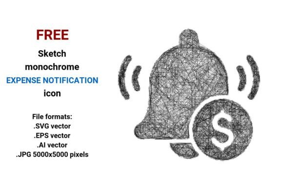 FREE Sketch Expense Notification Icon