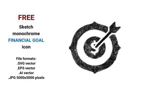 FREE Sketch Financial Goal Icon