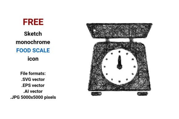 FREE Sketch Food Scale Icon