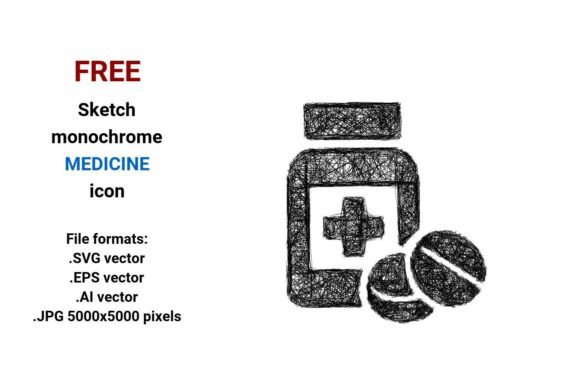 FREE Sketch Medicine Icon: A Practical Design Asset for Medical and Health Projects