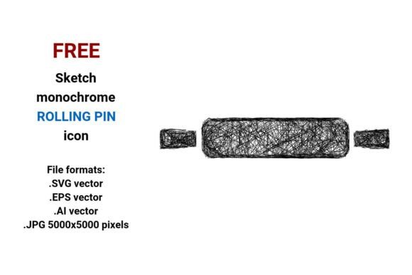 FREE Sketch Rolling Pin Icon