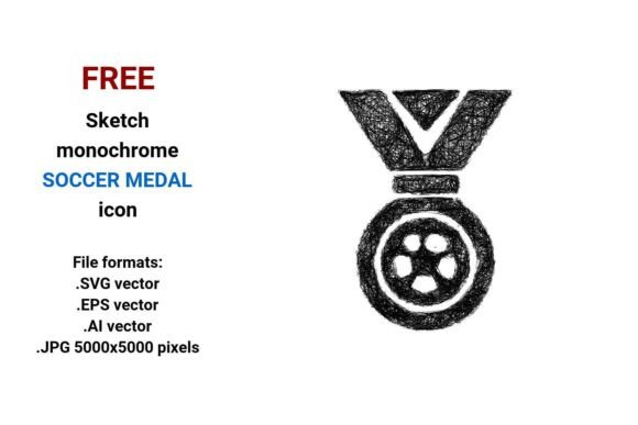 FREE Sketch Soccer Medal Icon: A Versatile Vector Resource for Designers and Educators