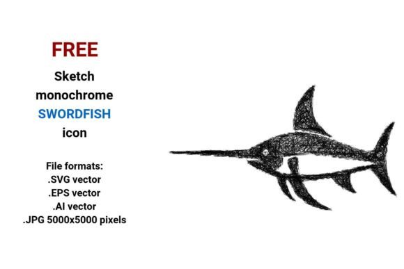 FREE Sketch Swordfish Icon: A Versatile, Scalable Asset for Real Projects