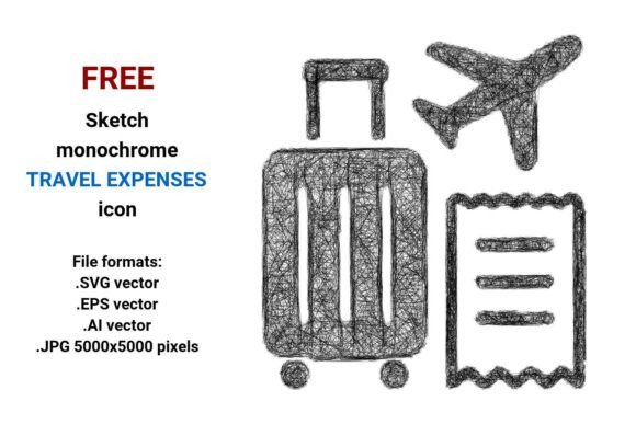 FREE Sketch Travel Expenses Icon