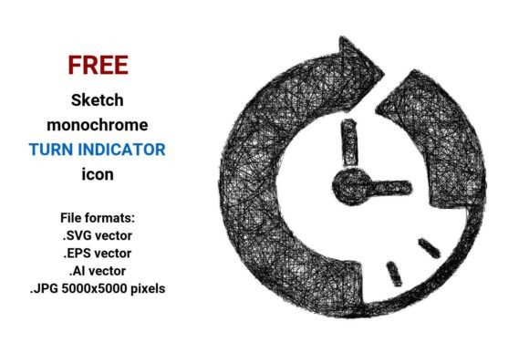 FREE Sketch Turn Indicator Icon