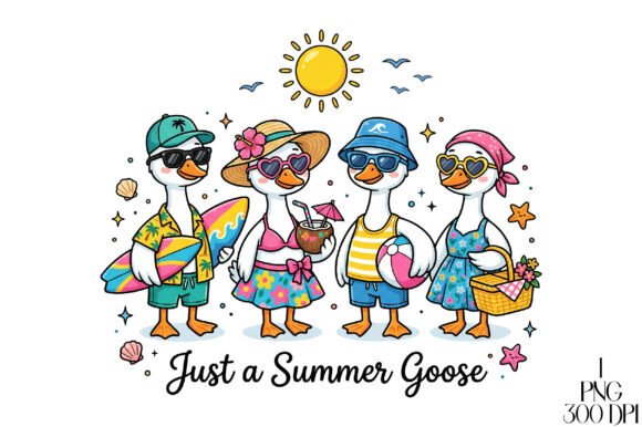 Just a Silly Goose Summer PNG