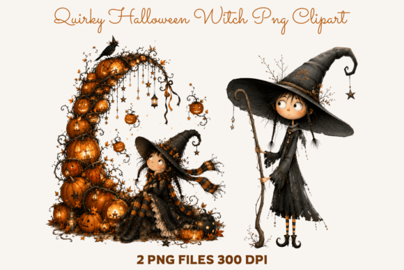 Kids Halloween Witch Clipart PNG