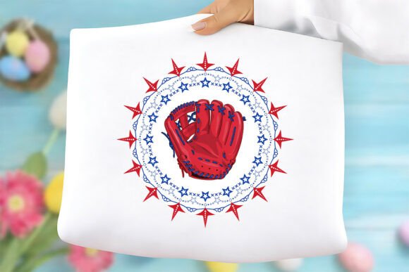 Patriotic Baseball Glove Free PNG: High-Resolution Design for Creative & Commercial Projects