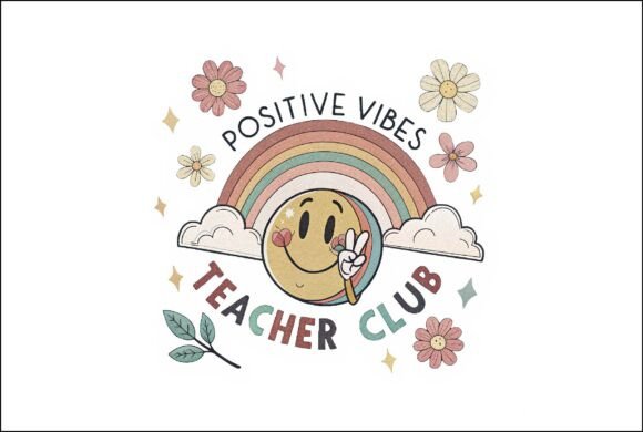 Positive Vibes Teacher Club PNG