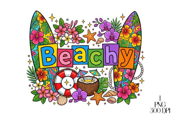 Preppy Collage Beachy Summer PNG