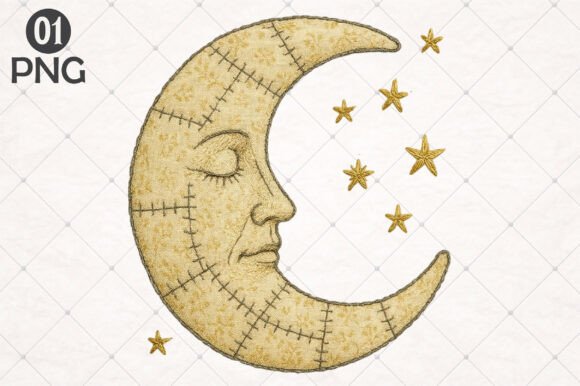 Stitched Sleeping Moon and Stars PNG: A Practical Guide for Designers and Crafters