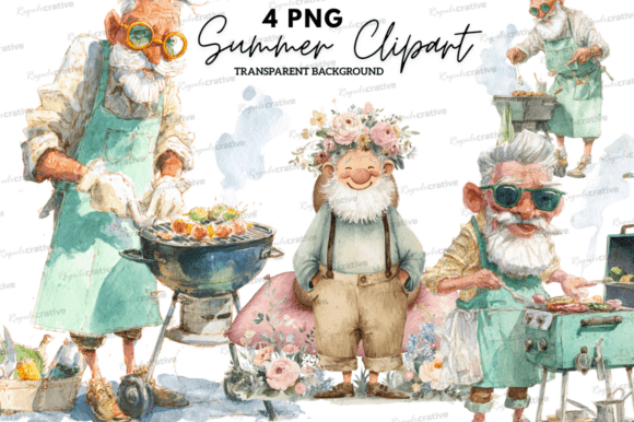 Summer Grandpa Clipart PNG, Old Man: Strategic Visual Assets for Purpose-Driven Design