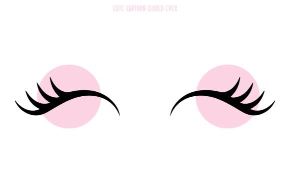 Thick Curved Eyelash Vector Design