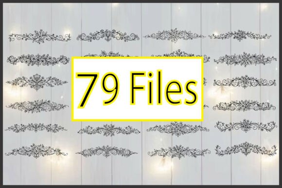 Vintage Floral Divider SVG Bundle