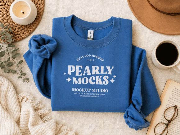 Why the Gildan 18000 Indigo Blue Folded Mockup Is Reshaping How Designers Present Sweatshirt Artistry