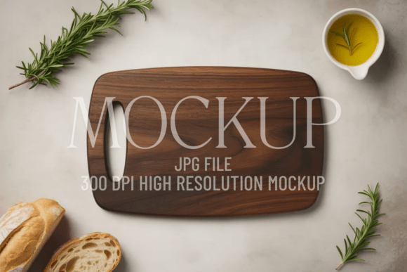 Wooden Cutting Board Mockup